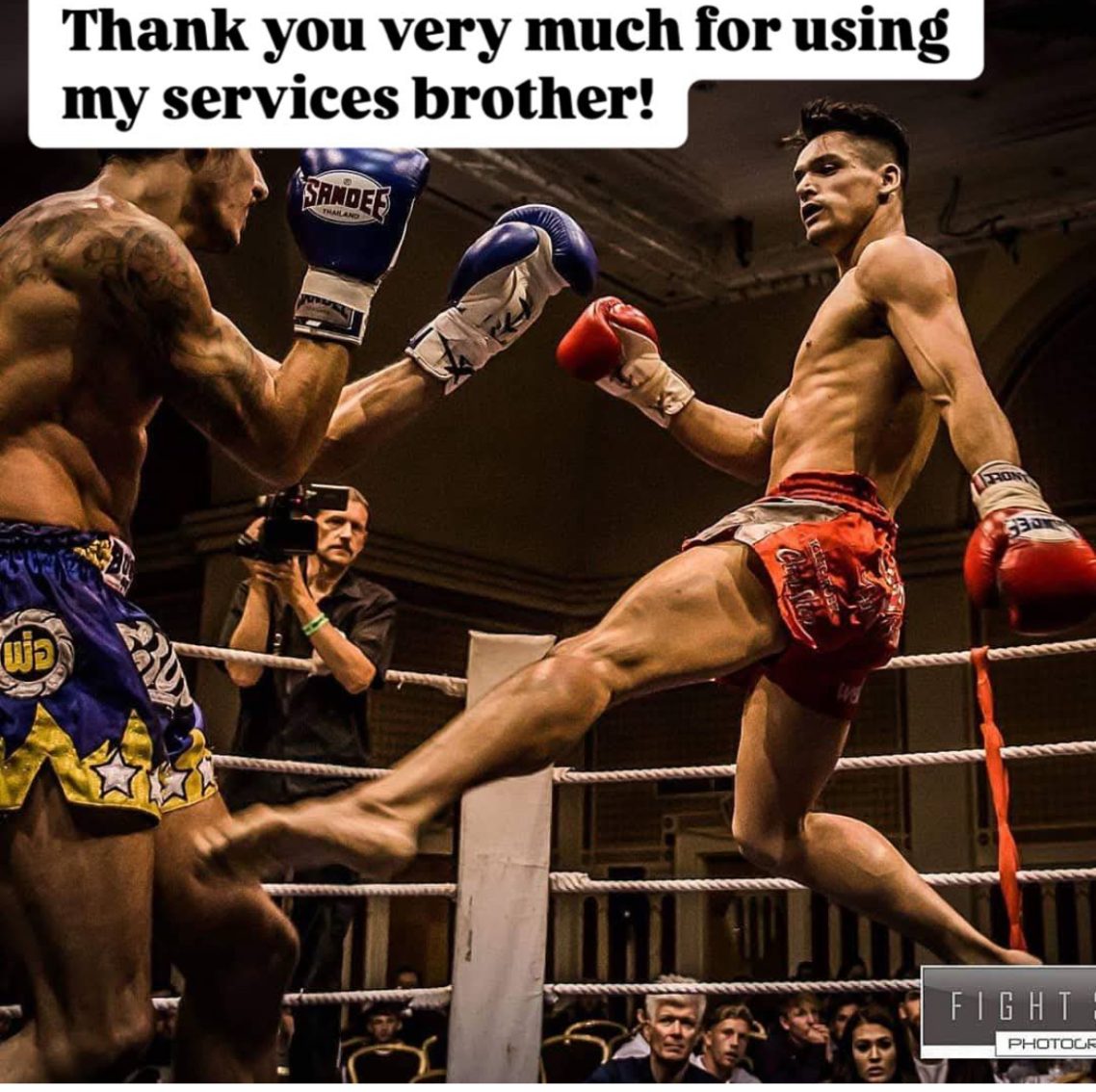 Brad Stanton fighting in one of his official bouts